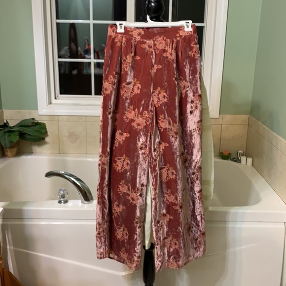 Anthropologie Hutch Burnout Velvet Pink Pants Size Small - Picture 6 of 9